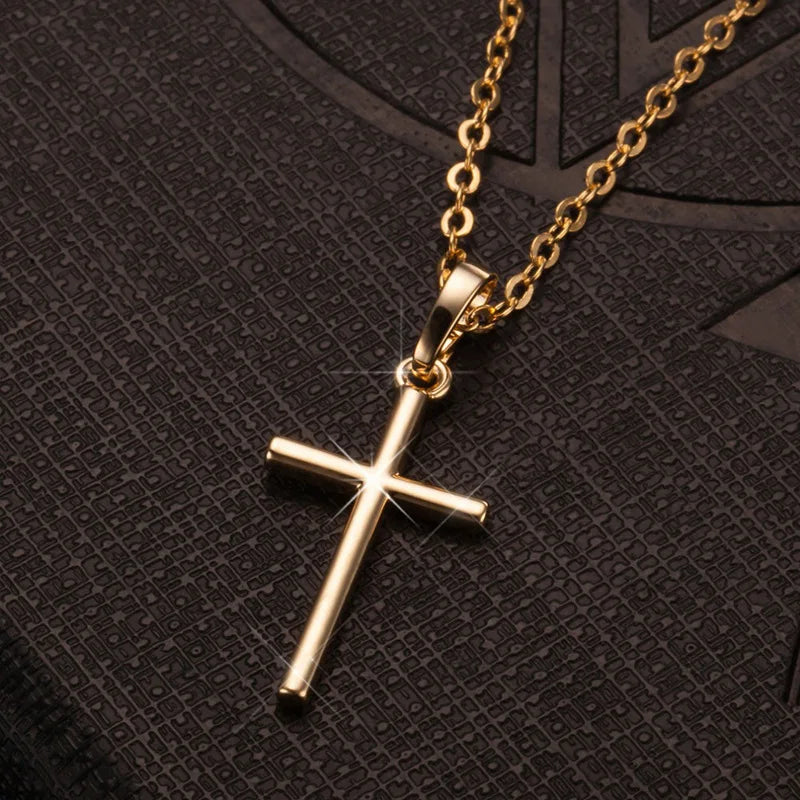 Fashion Crystal Jesus Cross Pendant Necklace – Gold & Black Color Jewelry for Men & Women (Dropshipping & Wholesale) - Image 10