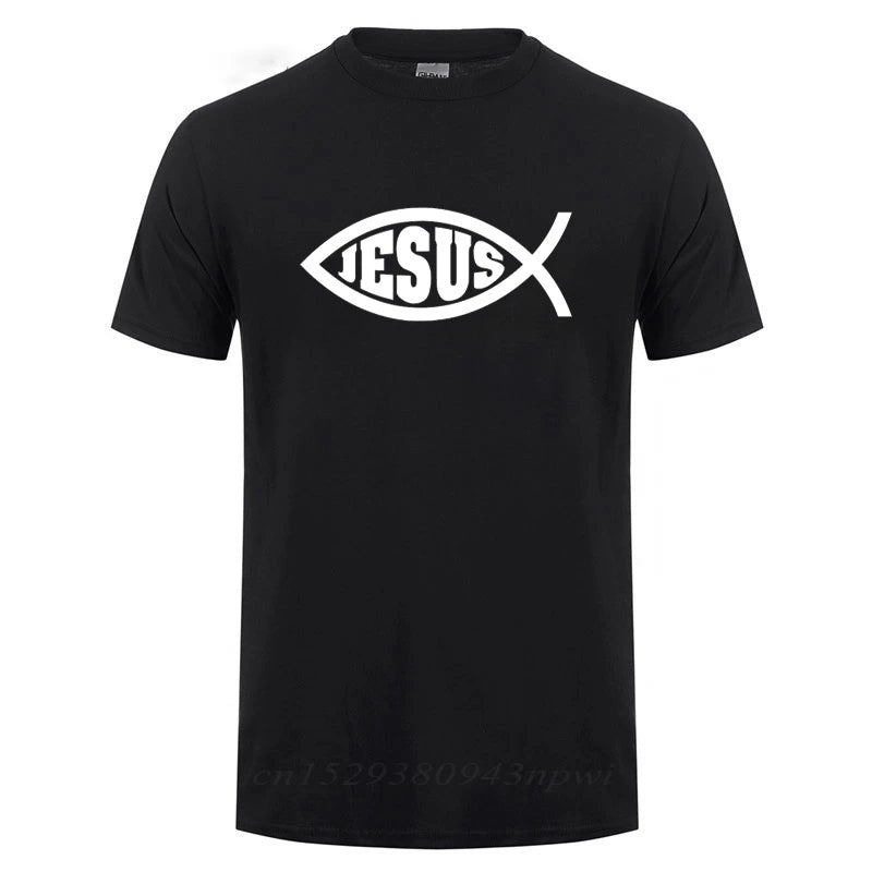 Jesus Fish Print T-Shirt – Inspirational Christian Faith Tee for Men & Women - Image 8
