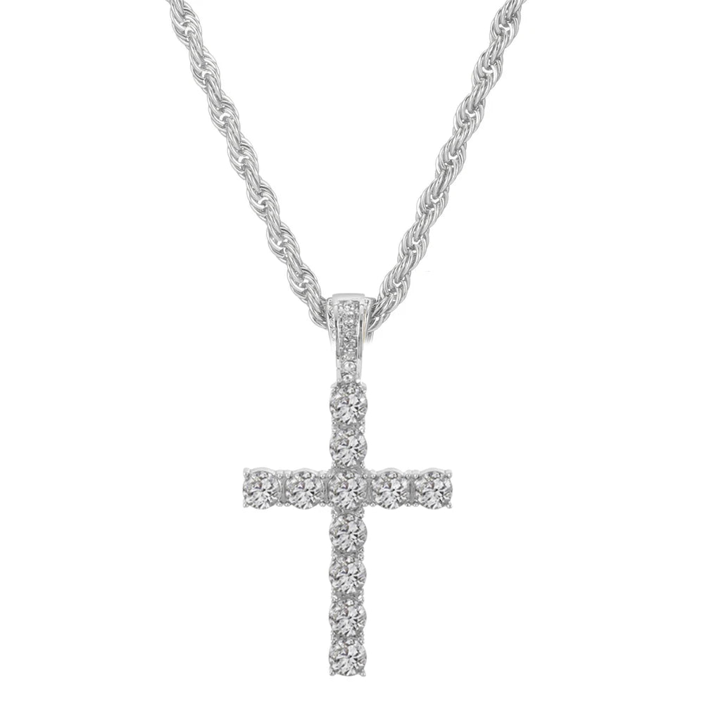 Men & Women Hip Hop Cross Pendant Necklace - Image 13
