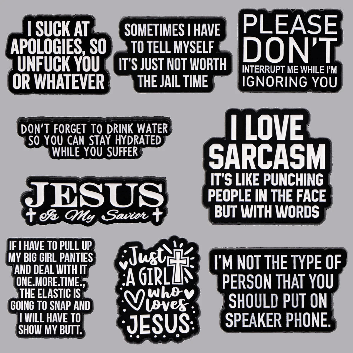 Jesus Enamel Pin – Sarcastic Quote Brooch for Backpacks, Clothing & Gifts