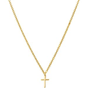 Luxury Stainless Steel Crystal Cross Pendant Necklace – Elegant Christian Jewelry for Women