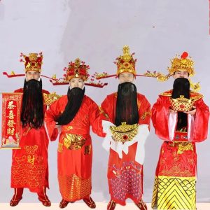 Ancient God of Wealth Costume β Caishen Cosplay Outfit for Men