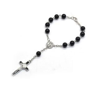 Exquisite Rosary Cross Bracelet