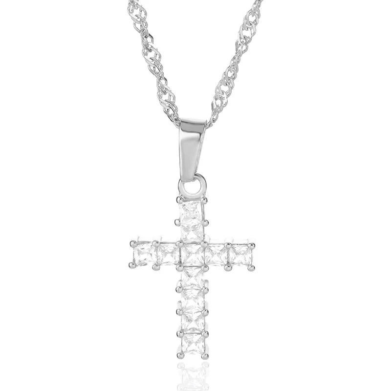 Christian Jesus Cross Necklace – Stainless Steel Choker Jewelry for Men & Women Short Description: - Image 12