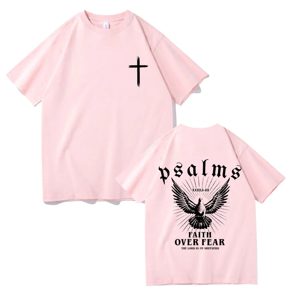 Jesus "Faith Over Fear" Dove T-Shirt – Christian Oversized Tee for Men & Women - Image 13