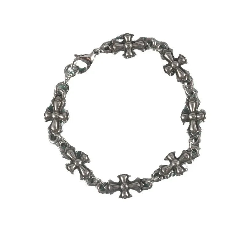 Gothic Punk Cross Chain Bracelets - Image 6