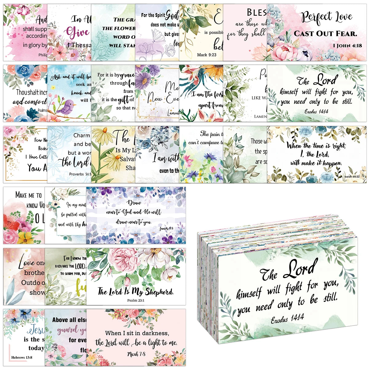 60Pcs Bible Scripture & Inspirational Quote Cards – Christian Encouragement Gift - Image 7