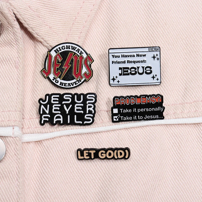 Jesus Enamel Pins – Christ Cartoon Brooches & Lapel Badges for Backpack, Collar & Gifts - Image 2