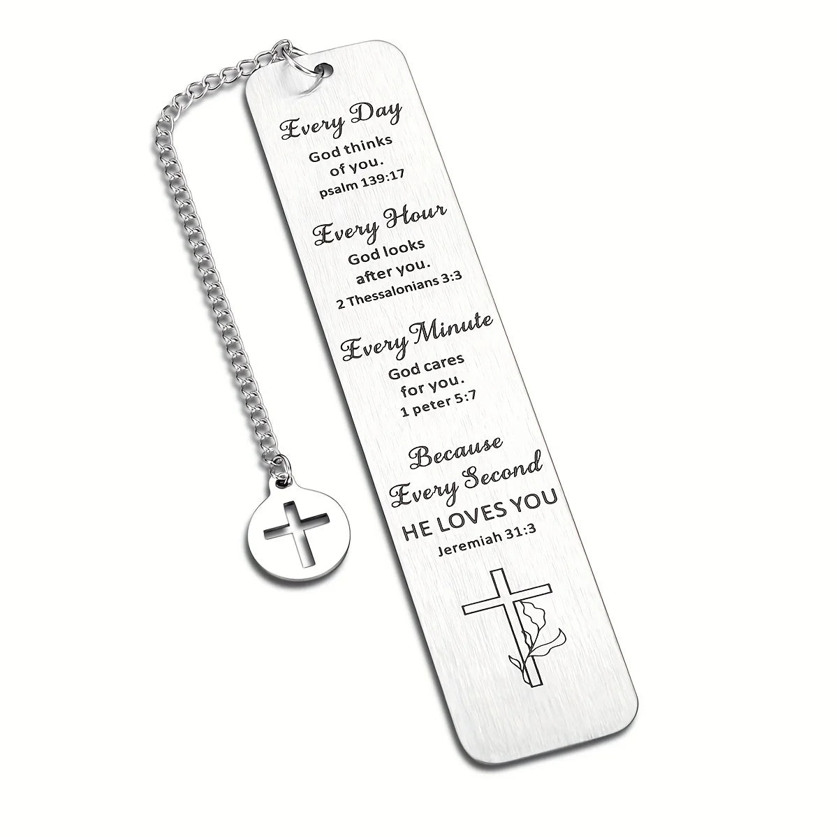 Jesus Cross Stainless Steel Bookmark