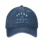 Jesus Saved My Life Baseball Cap – Adjustable Christian Hat for Men & Women