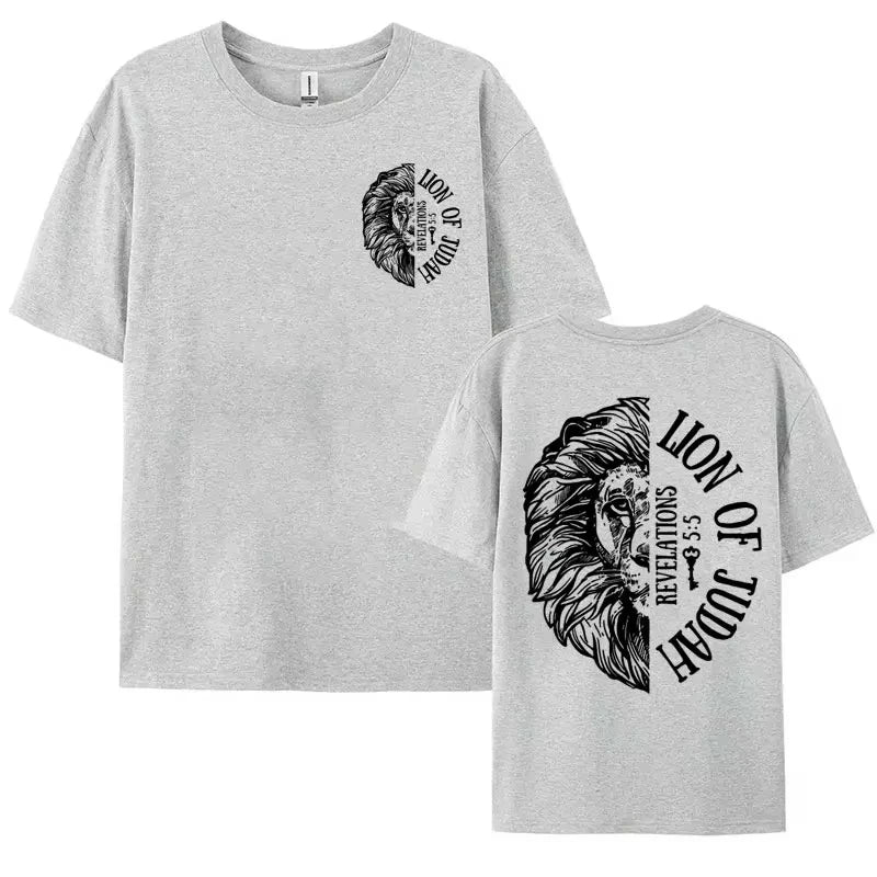Lion of Judah "Jesus Loves You" T-Shirt – Aesthetic Christian Oversized Tee for Men & Women - Image 8