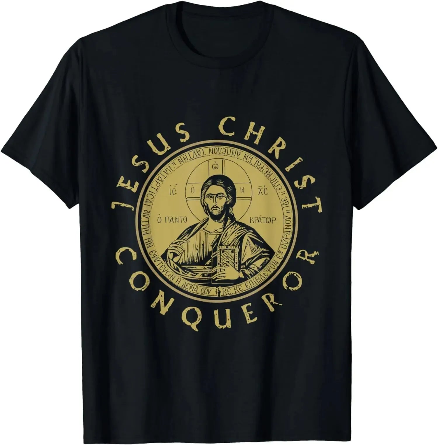 Jesus Christ Conqueror T-Shirt – Orthodox Christian Men's Summer Tee - Image 6
