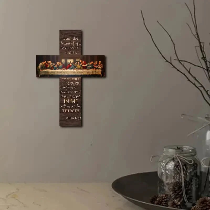 Bread Of Life Last Supper Scene Wooden Sign - Image 6