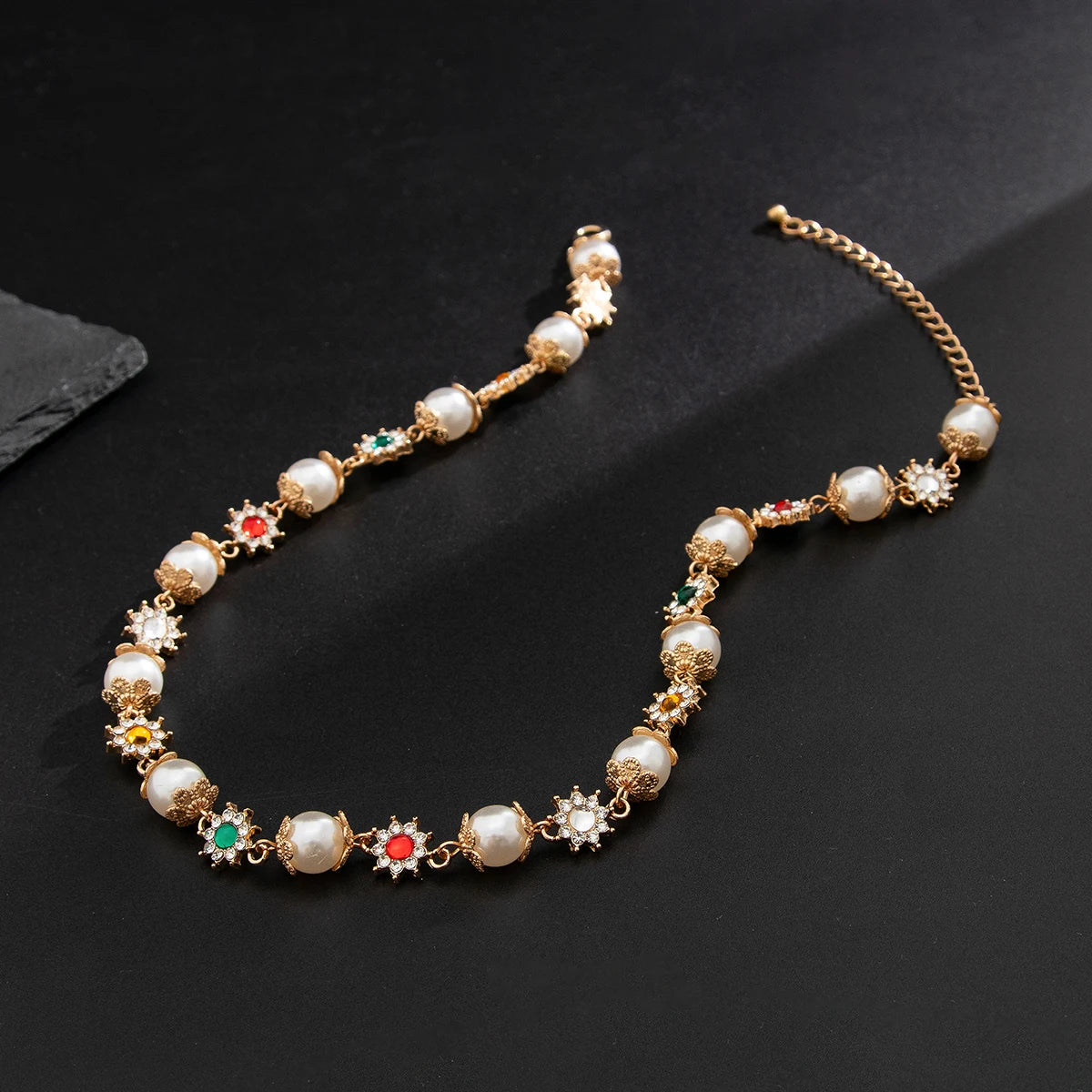 Ingemark Luxury Rhinestone & Imitation Pearl Beads Necklace - Image 5