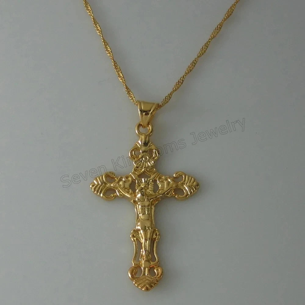 Jesus Cross Pendant Necklace – Christ the Redeemer Christian Catholic Jewelry (45CM or 60CM) - Image 6