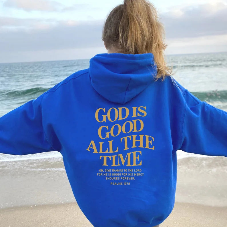 God Is Good All The Time – Christian Hooded Sweatshirt for Women - Image 13
