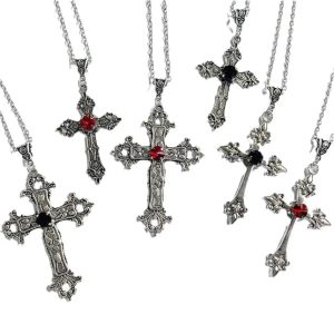 Gothic Style Cross Pendant Necklace