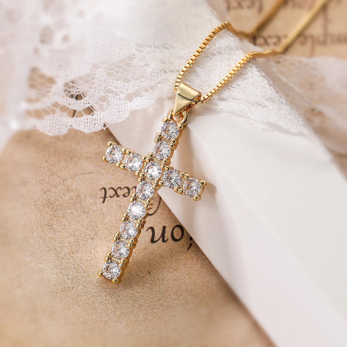 NEWBUY Gold Color Jesus Cross Pendant Necklace – Stainless Steel Christian Jewelry for Men & Women - Image 11