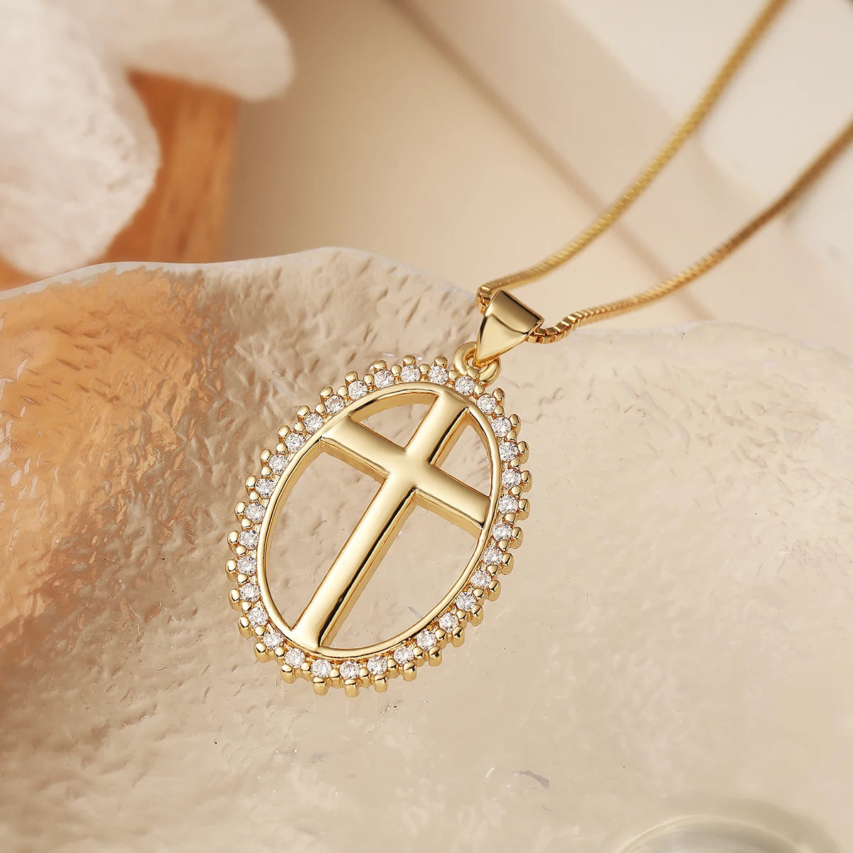 NEWBUY Gold Color Jesus Cross Pendant Necklace – Stainless Steel Christian Jewelry for Men & Women - Image 10