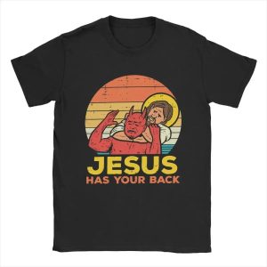 "Jesus Has Your Back" Jiu Jitsu T-Shirt – Retro Christian Tee for Men & Women