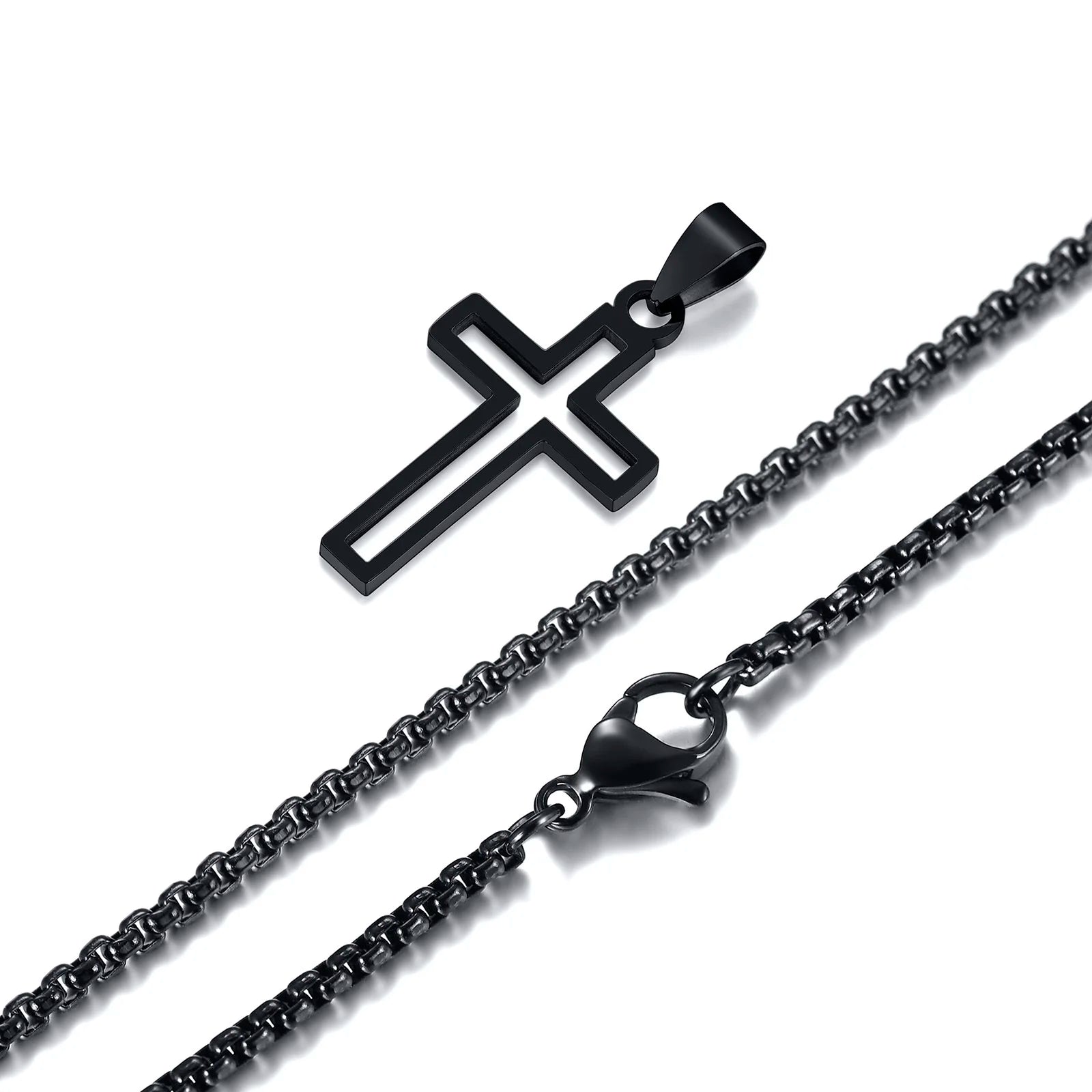 Casual Hollow Cross Necklace for Men & Boys - Image 13