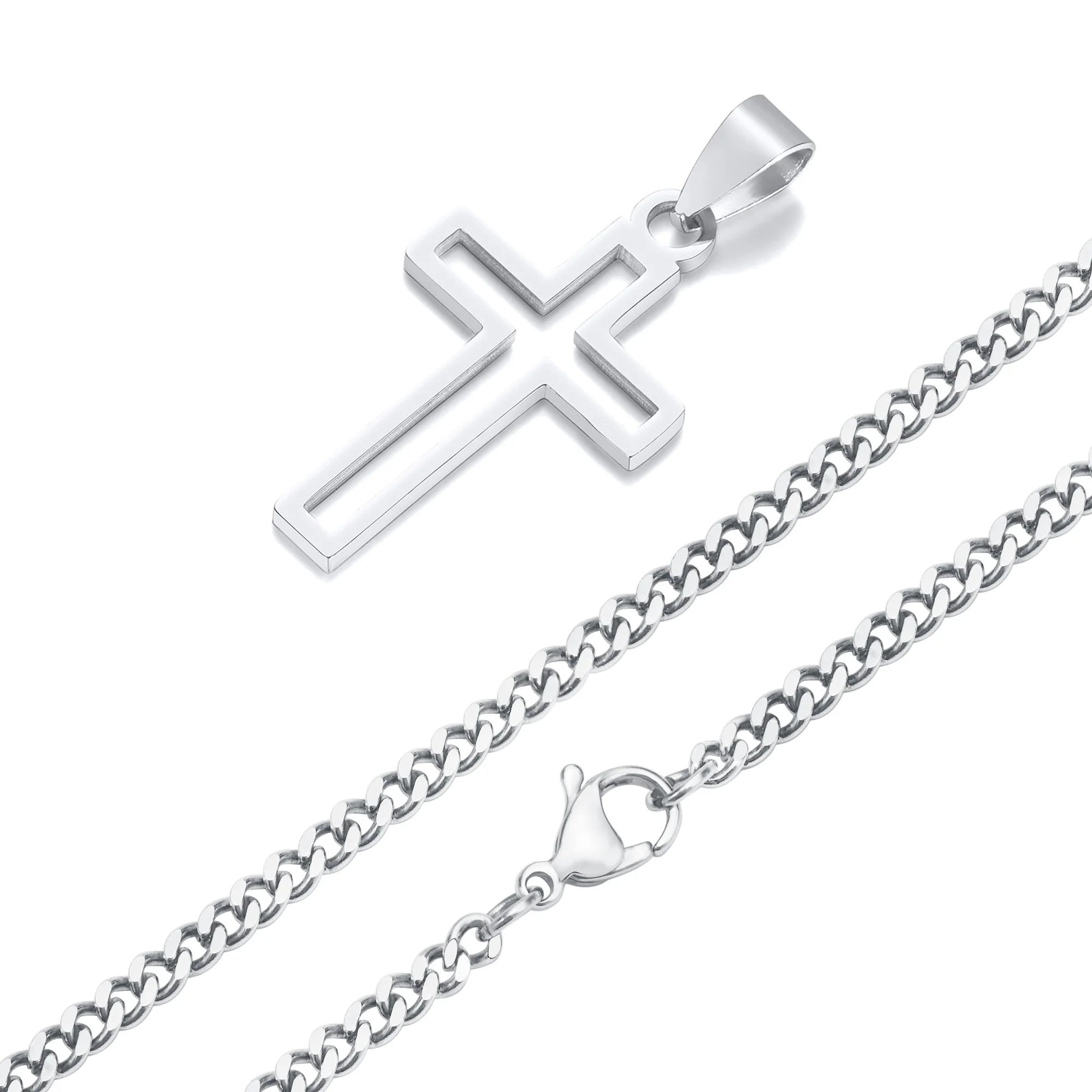 Casual Hollow Cross Necklace for Men & Boys - Image 17