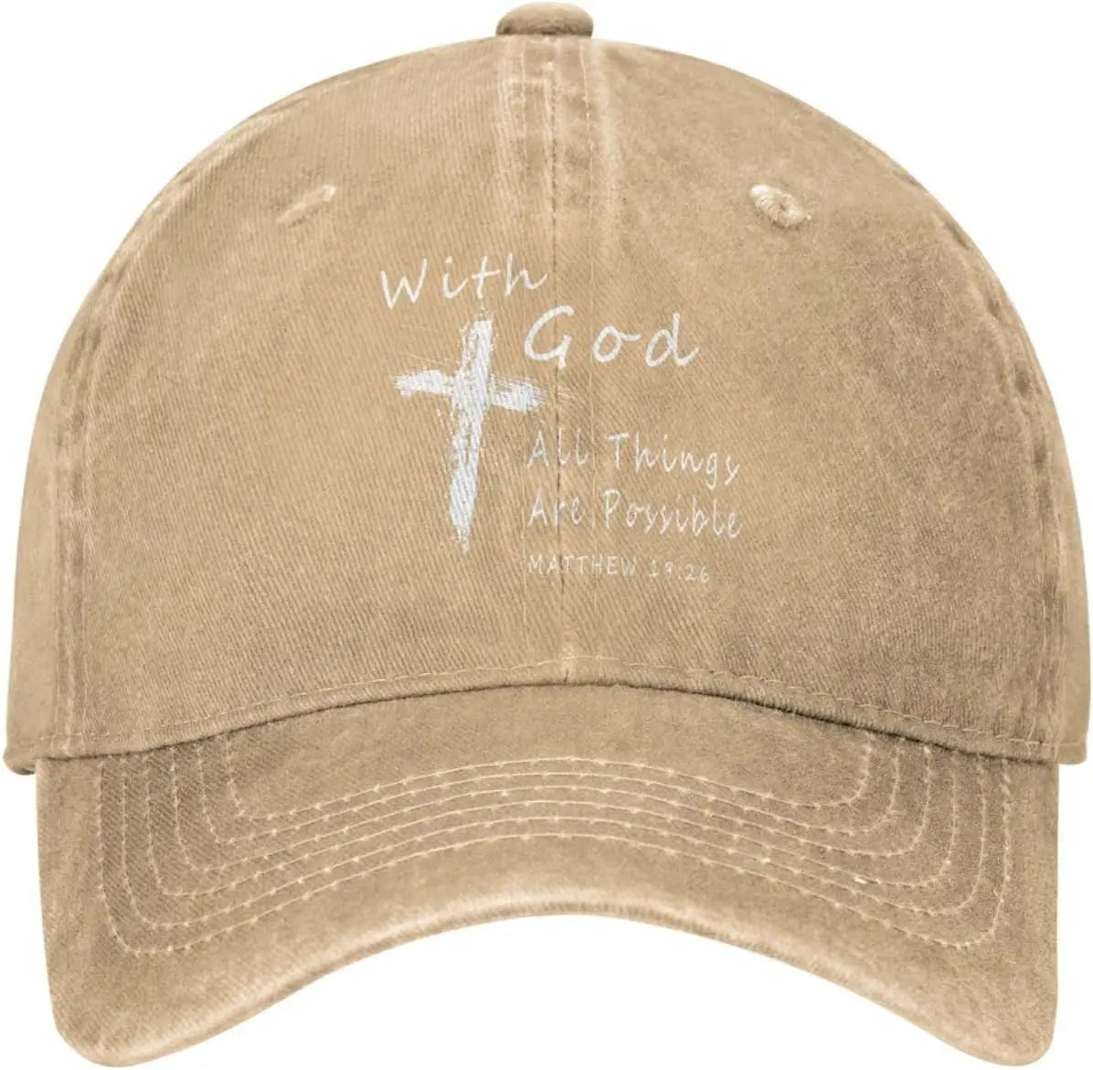 "With God All Things Are Possible" Baseball Cap – Unisex Christian Faith Hat - Image 9