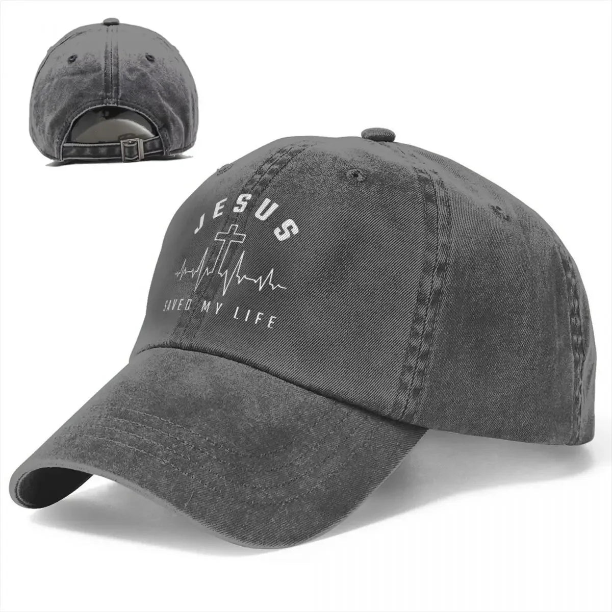 Jesus Christ Christianity "Jesus Saved My Life" Baseball Cap - Image 2