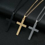 New Christian Virgin Mary & Jesus Cross Pendant Necklace – Simple Unisex Religious Fashion Jewelry