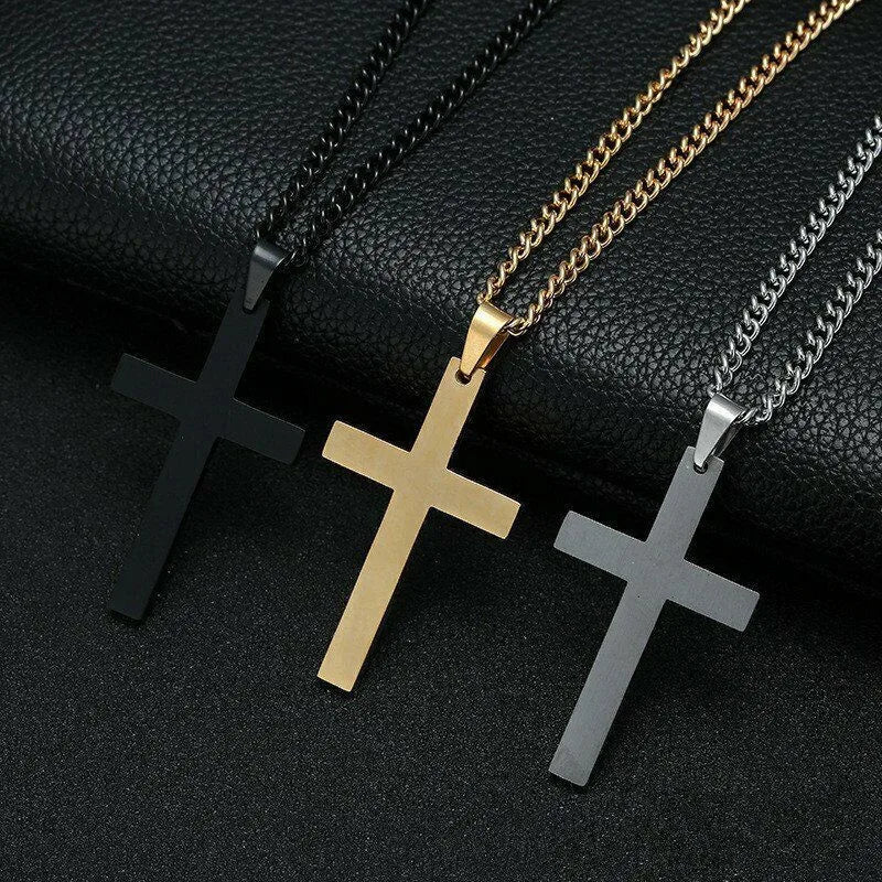 New Christian Virgin Mary & Jesus Cross Pendant Necklace – Simple Unisex Religious Fashion Jewelry