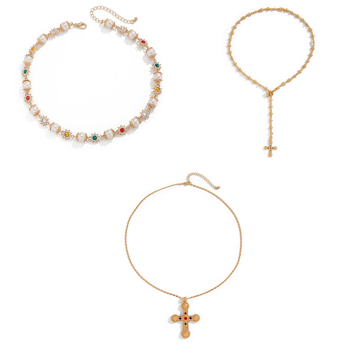 Ingemark Luxury Rhinestone & Imitation Pearl Beads Necklace - Image 4