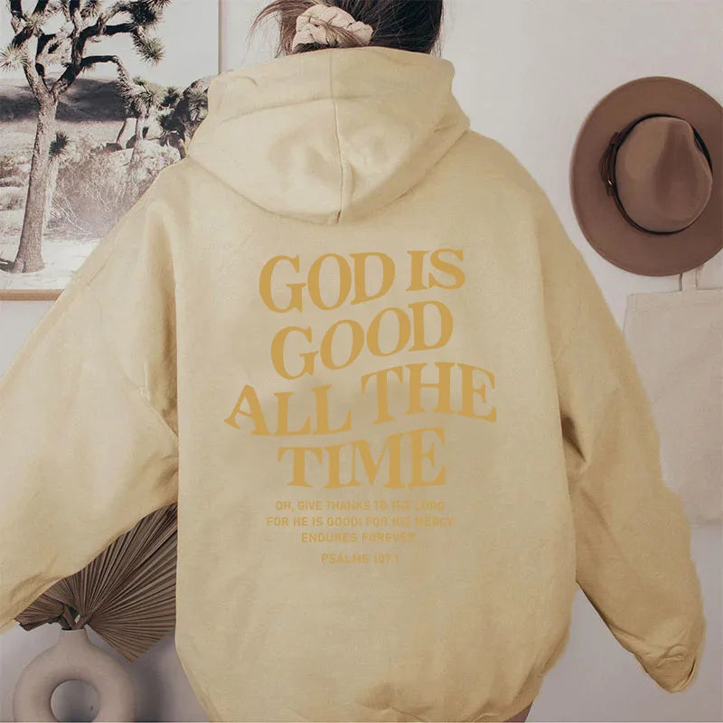 God Is Good All The Time – Christian Hooded Sweatshirt for Women - Image 10