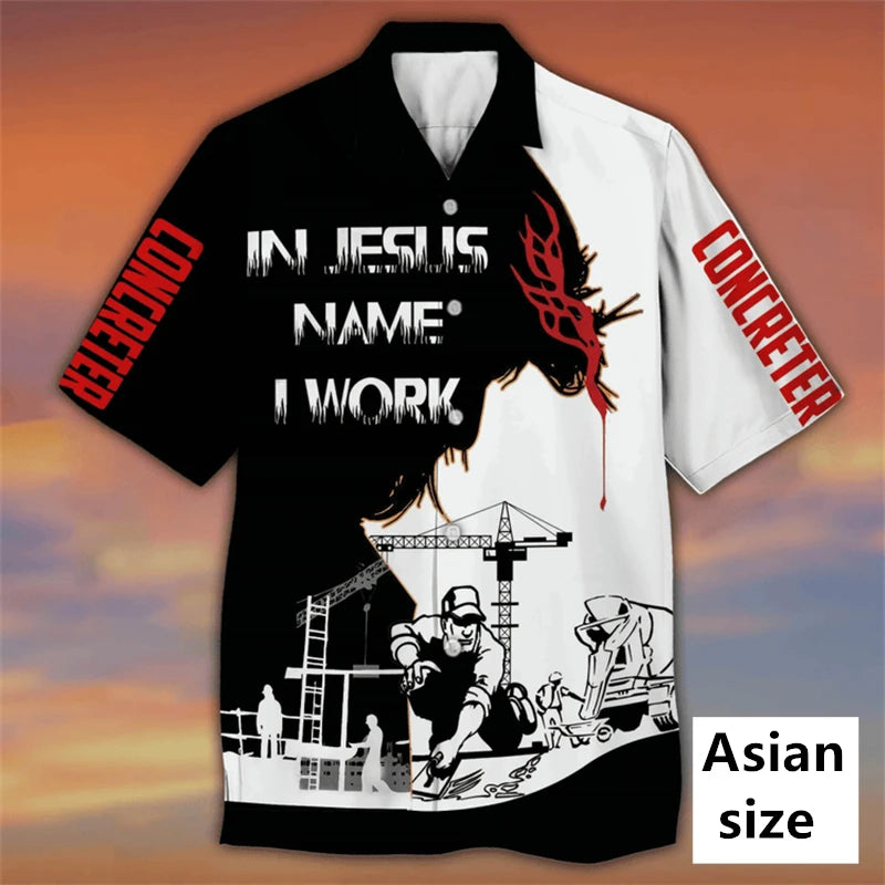 3D Printed God Jesus Pattern Hawaiian Beach Shirt – Casual Aloha Shirt for Men & Unisex Wear - Image 9