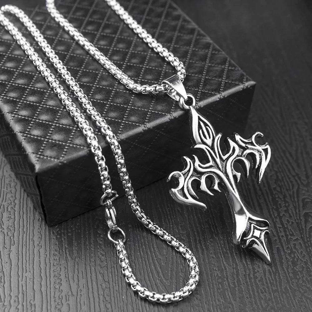 Hip Hop Cross Pendant Necklace