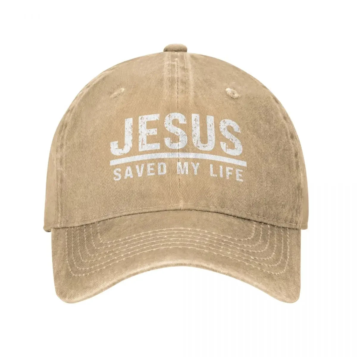 2023 Washed Cotton "Jesus Saved My Life" Cap – Christian Ponytail Baseball Hat - Image 7