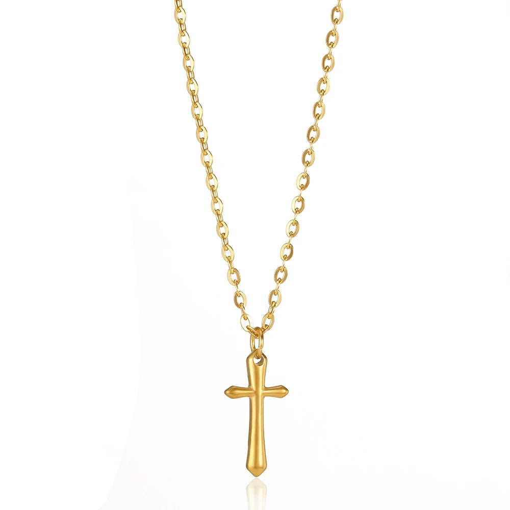 Christian Jesus Cross Necklace – Stainless Steel Choker Jewelry for Men & Women Short Description: - Image 7