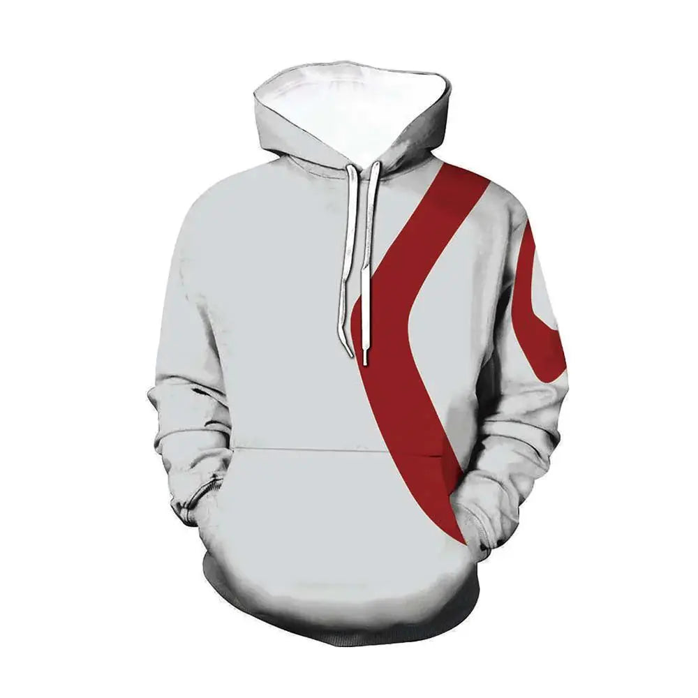 God of War Kratos 3D Print Hoodie – Pullover/Zipper Cosplay Sweatshirt for Gamers - Image 4