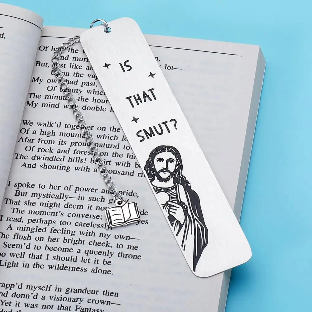 Funny "Peeking Jesus" Metal Bookmark – Humorous Gift for Book Lovers - Image 3
