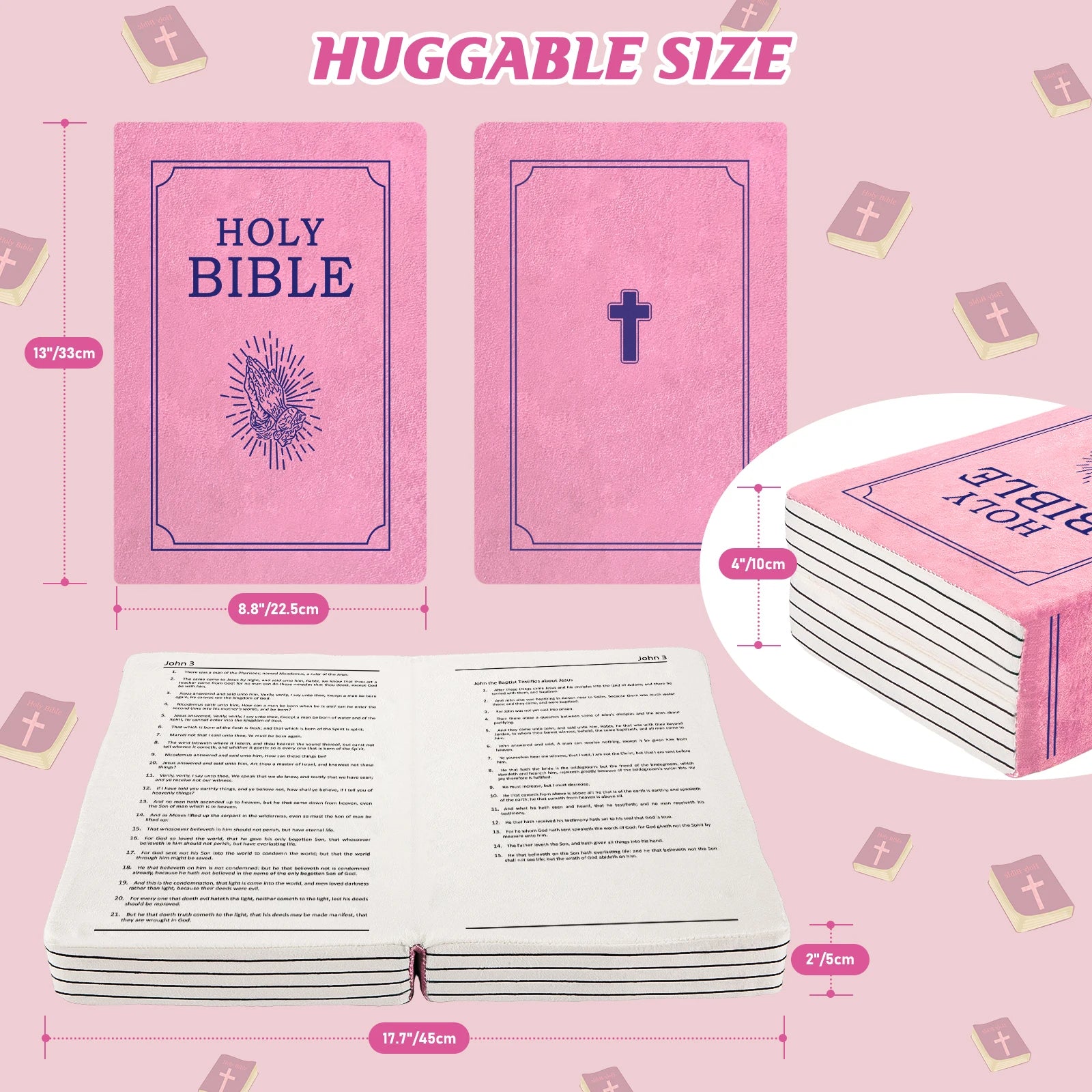 Mark 16 White Bible Memory Foam Pillow – Inspirational Christian Throw Pillow - Image 14